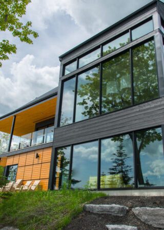 Beautiful modern house in the forest, outdoor Beautiful modern house in the forest, outdoor